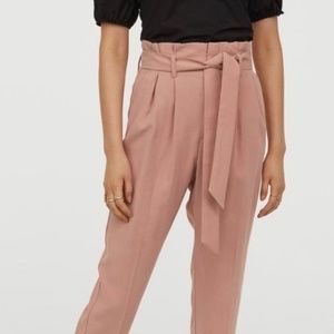 H&M Paper Bag Pants Dusty Rose NWOT